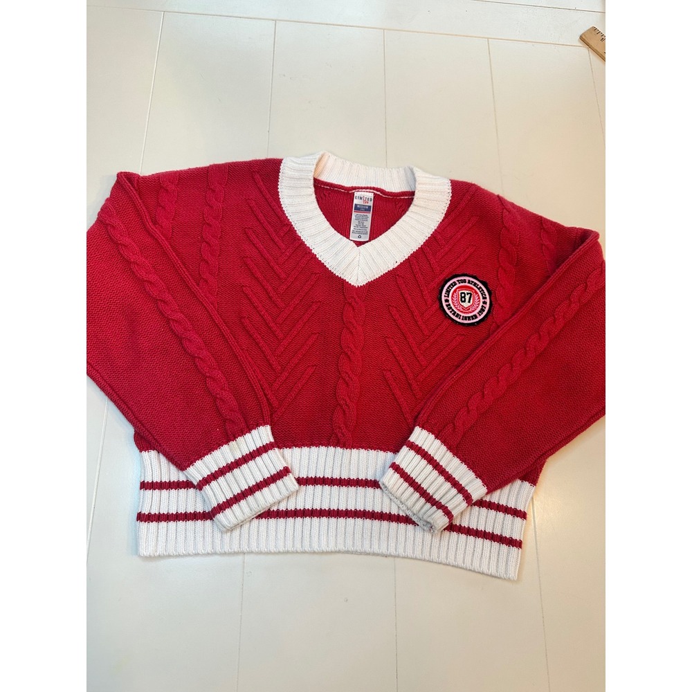 vintage Limited Too V-Neck Sweater Kids Size 10  Varsity‎ Core Y2K school girl